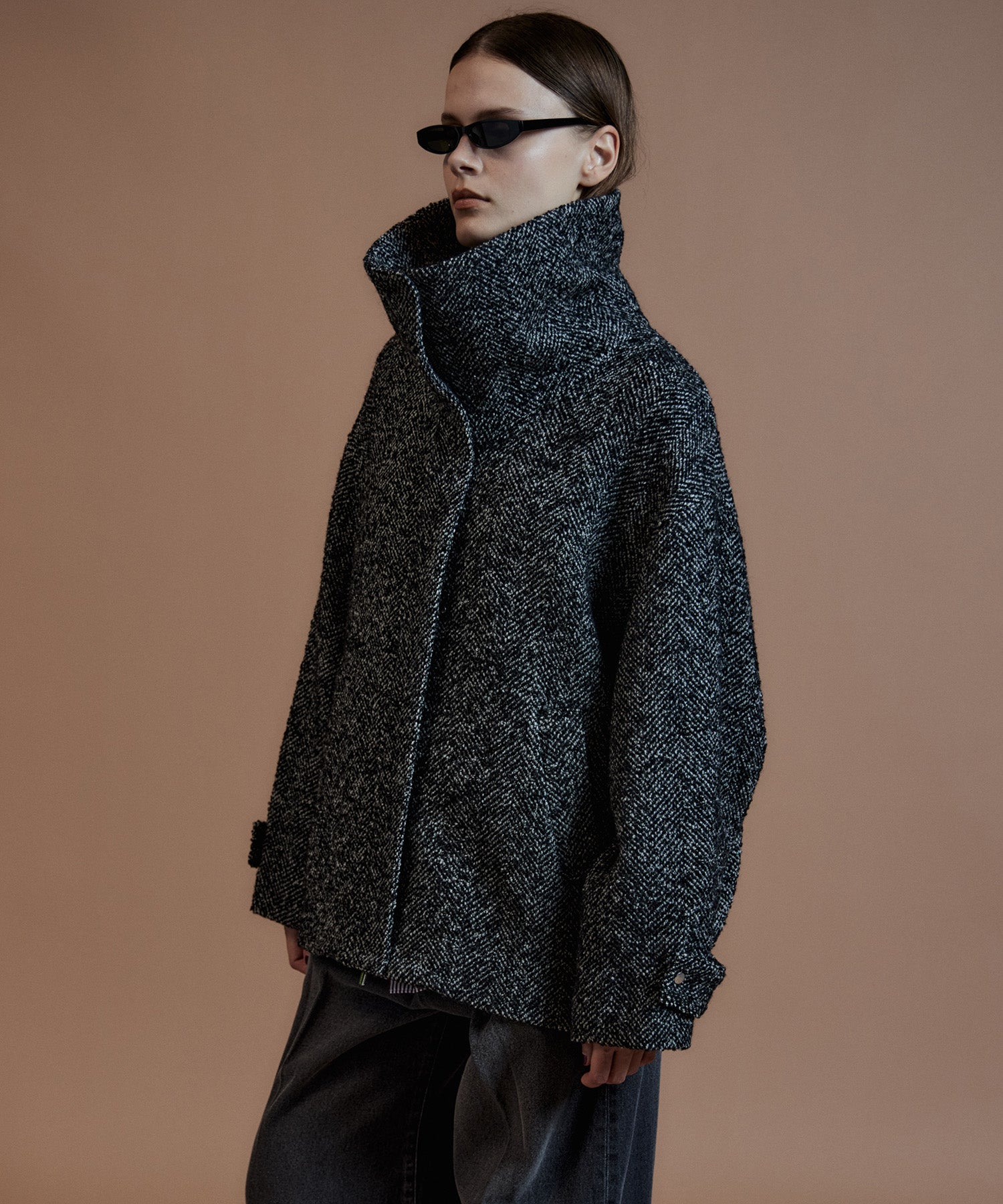 【26AUTUMN PRE-ORDER】Oversized High-Neck Midi Coat