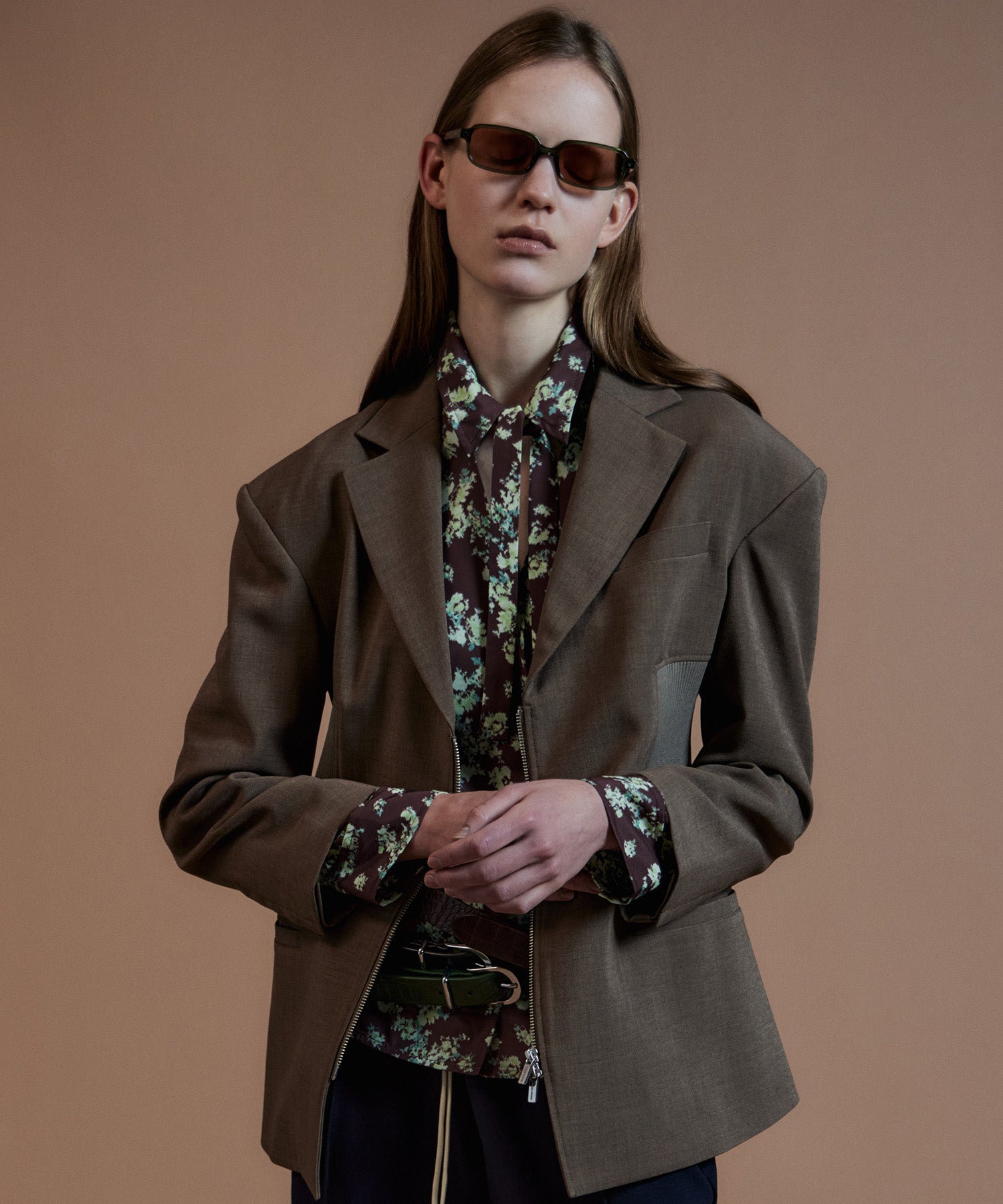 【26AUTUMN PRE-ORDER】Oversized Jacket with Ribbed Waist