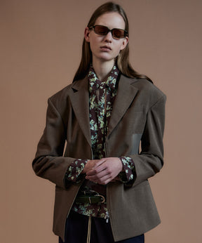 【26AUTUMN PRE-ORDER】Oversized Jacket with Ribbed Waist