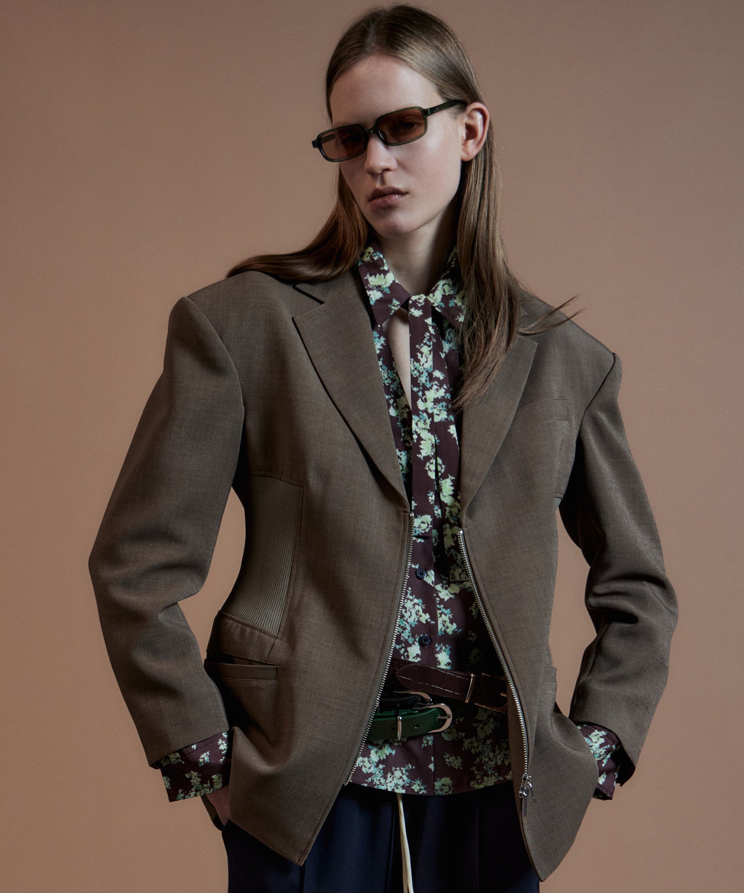 【26AUTUMN PRE-ORDER】Oversized Jacket with Ribbed Waist