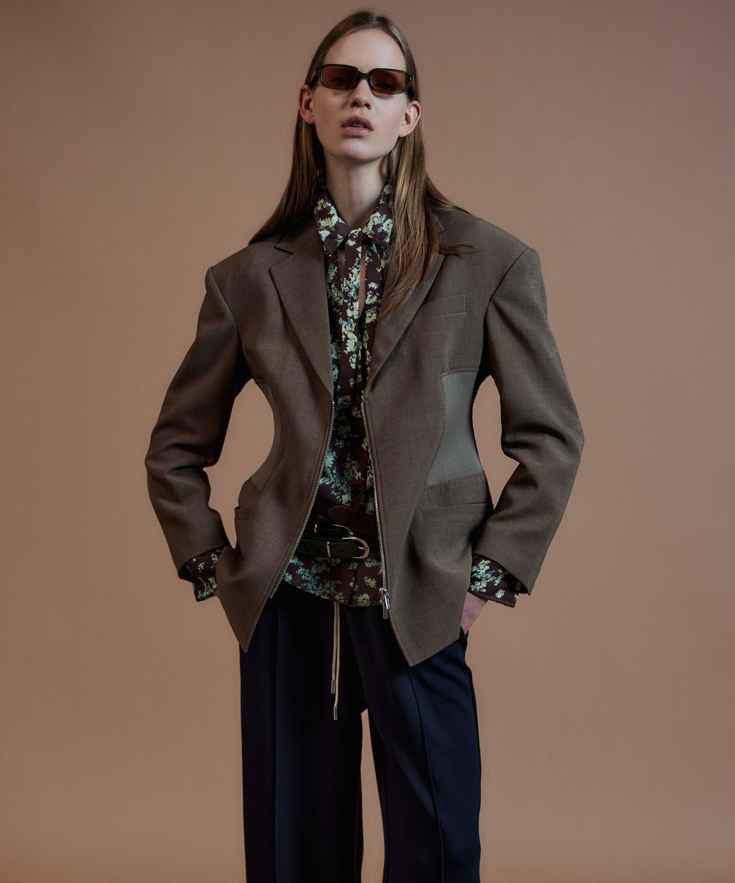 【26AUTUMN PRE-ORDER】Oversized Jacket with Ribbed Waist