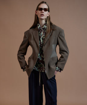 【26AUTUMN PRE-ORDER】Oversized Jacket with Ribbed Waist