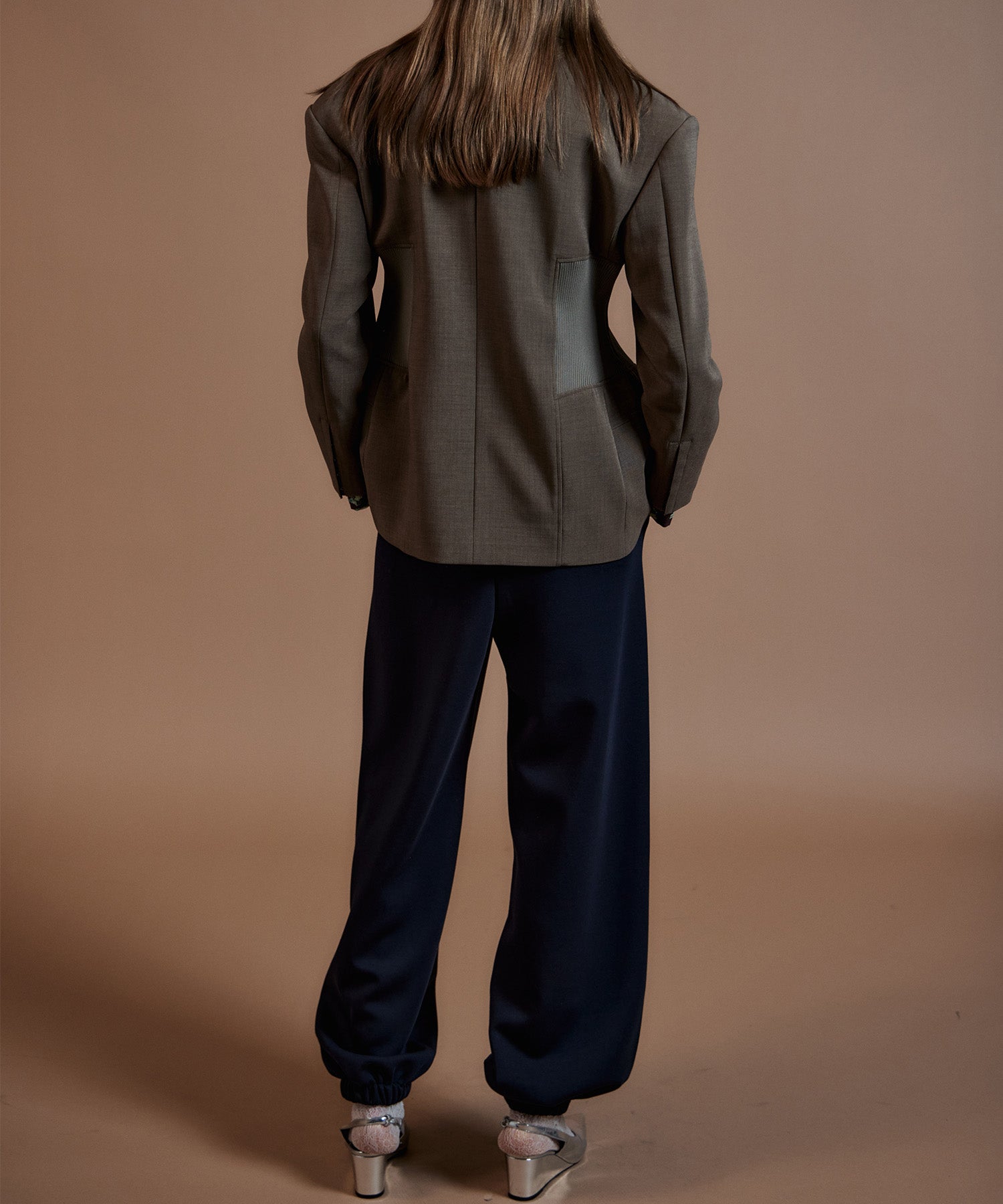 【26AUTUMN PRE-ORDER】Oversized Jacket with Ribbed Waist