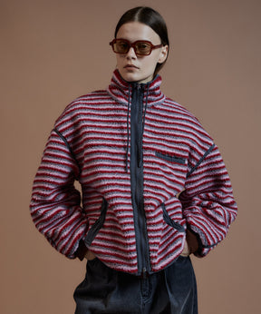 【26AUTUMN PRE-ORDER】Multi-Fabric Boa Blouson