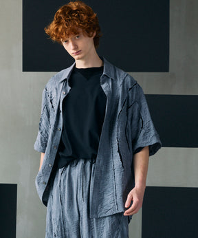 【26SS PRE-ORDER】Airy Striped Gabardine Prime-Over Short-sleeved Shirt
