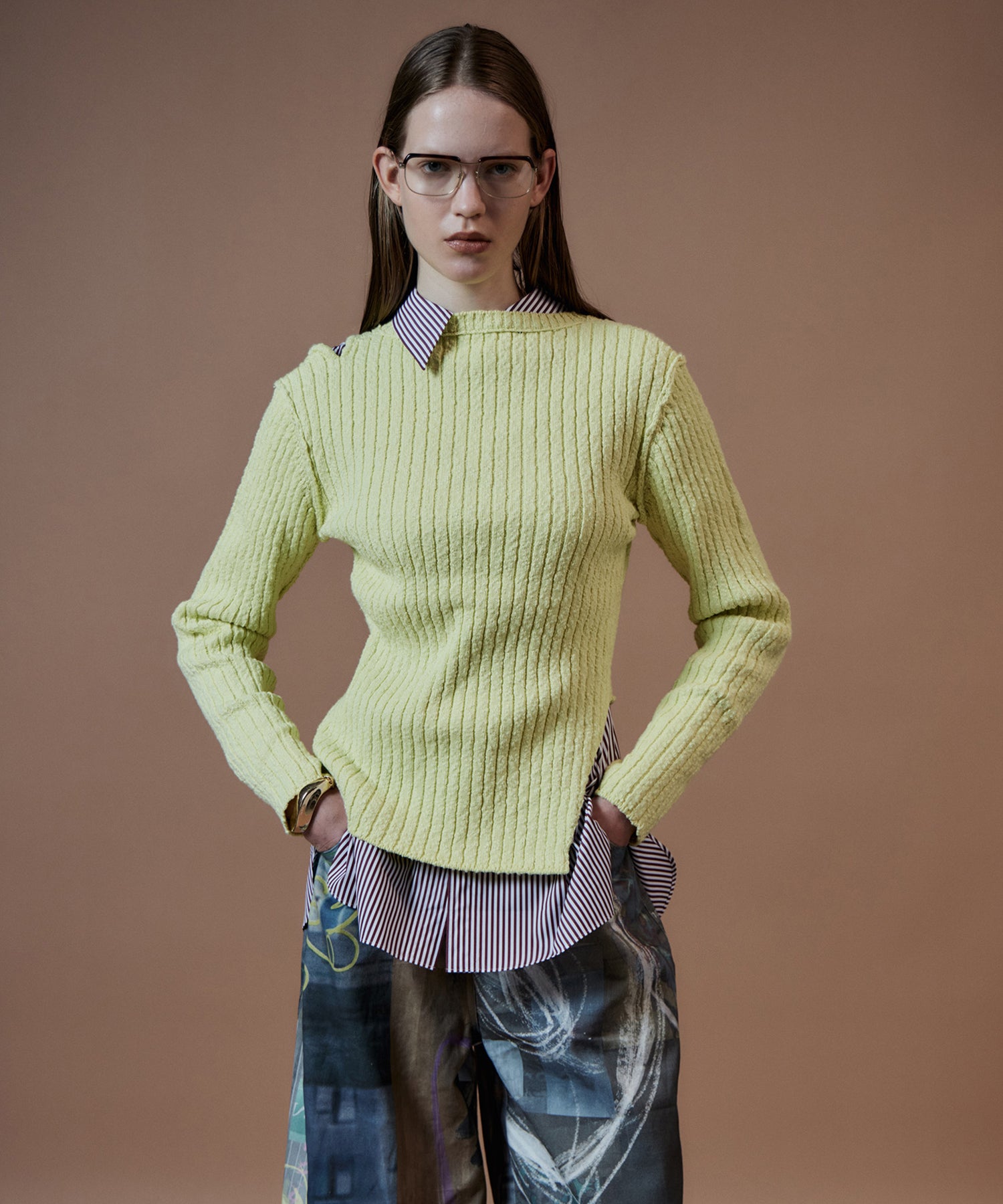 【26AUTUMN PRE-ORDER】Wide Slit Knit Top