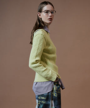 【26AUTUMN PRE-ORDER】Wide Slit Knit Top