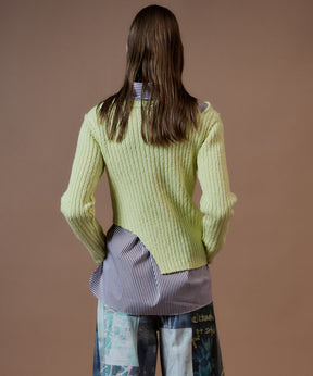 【26AUTUMN PRE-ORDER】Wide Slit Knit Top