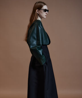 【26AUTUMN PRE-ORDER】Vegan Leather Short Jacket