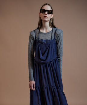 【26AUTUMN PRE-ORDER】Shoulder Pad Sheer Knit Top