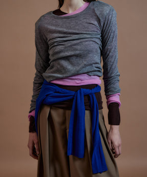 【26AUTUMN PRE-ORDER】Shoulder Pad Sheer Knit Top