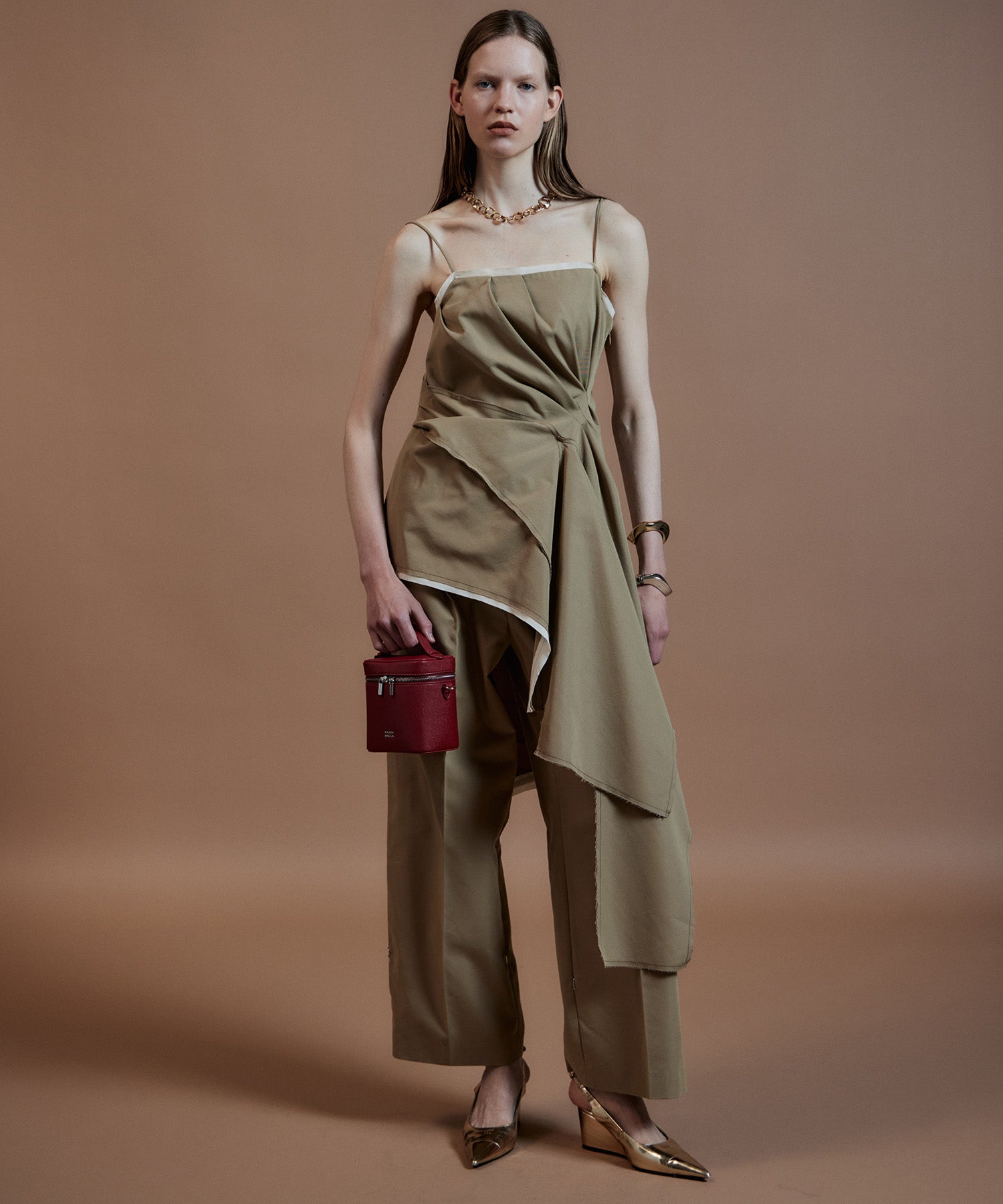 【26AUTUMN PRE-ORDER】Draped Chino Bustier