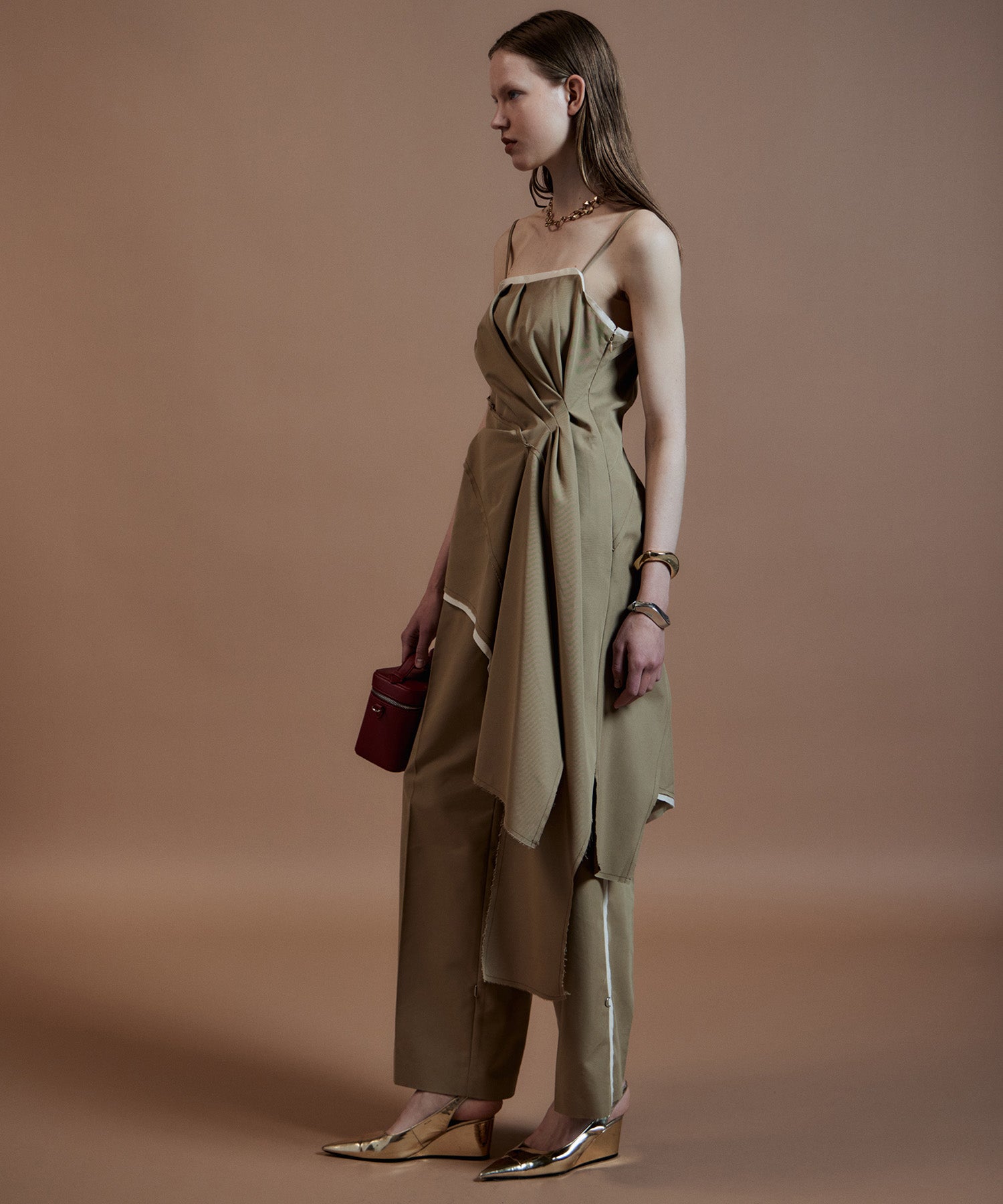 【26AUTUMN PRE-ORDER】Draped Chino Bustier