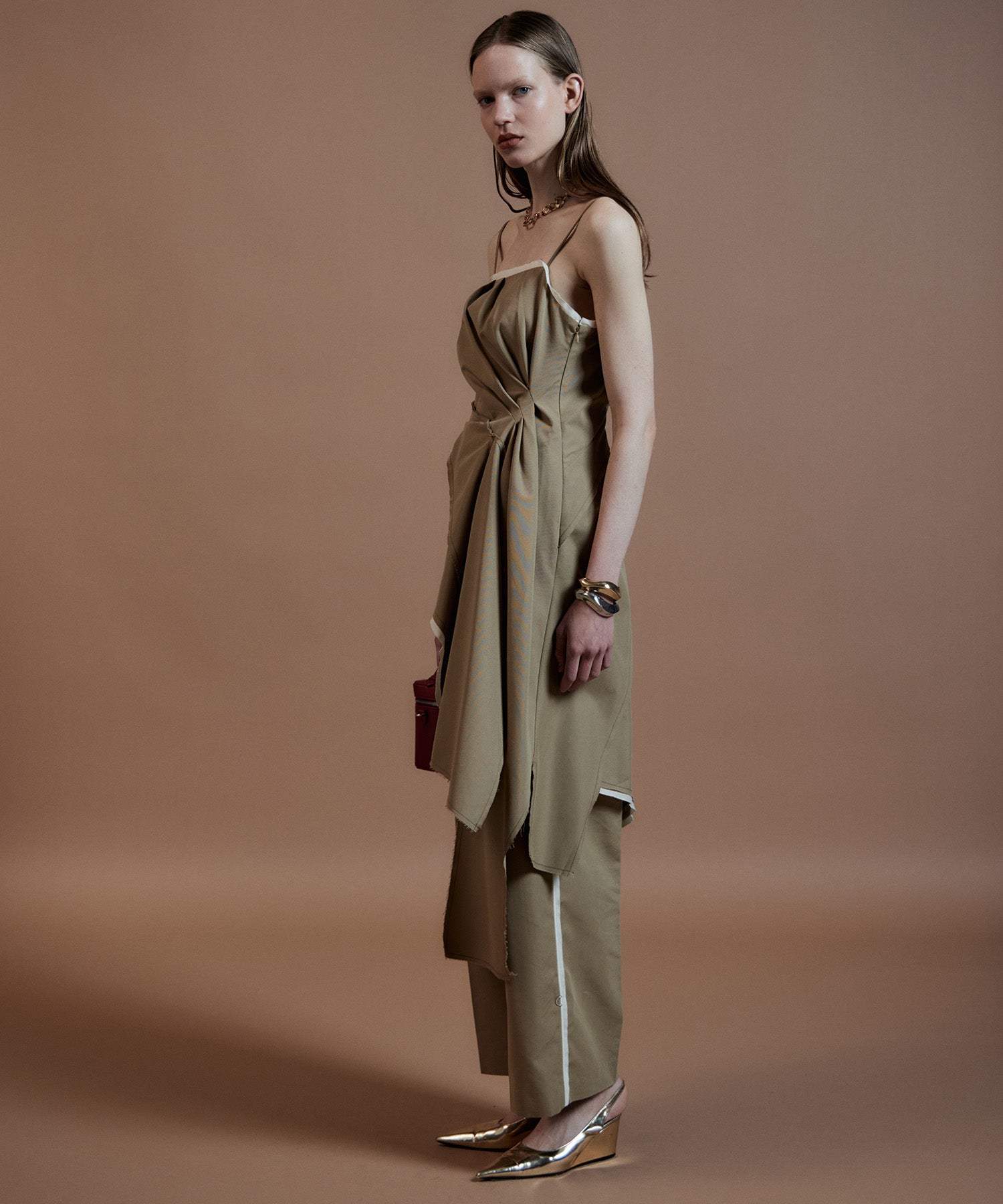 【26AUTUMN PRE-ORDER】Draped Chino Bustier