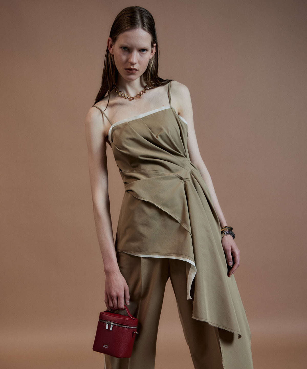 【26AUTUMN PRE-ORDER】Draped Chino Bustier