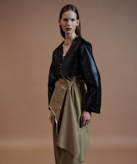 Vegan Leather Short Jacket