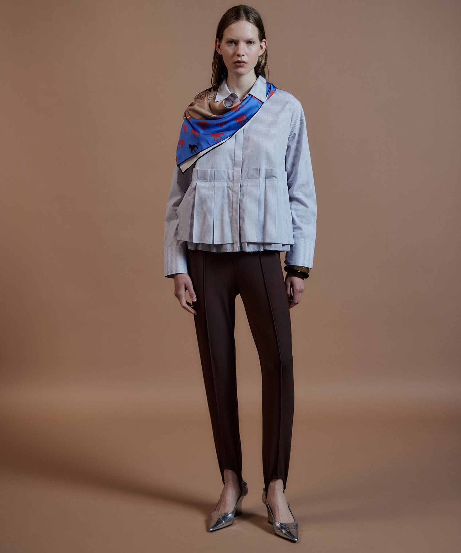 【26AUTUMN PRE-ORDER】Pintuck Stretch Stirrup Pants