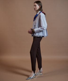 【26AUTUMN PRE-ORDER】Tuck Pleated Peplum Shirt