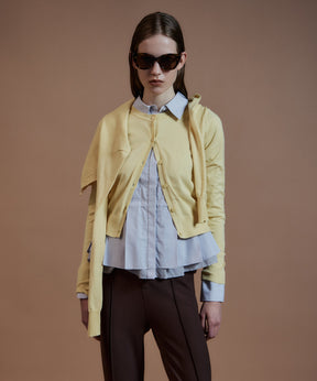 【26AUTUMN PRE-ORDER】Tuck Pleated Peplum Shirt