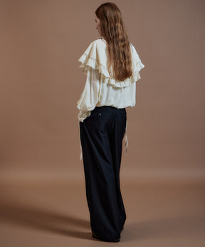 【26AUTUMN PRE-ORDER】Super 140 Wool Satin Slacks