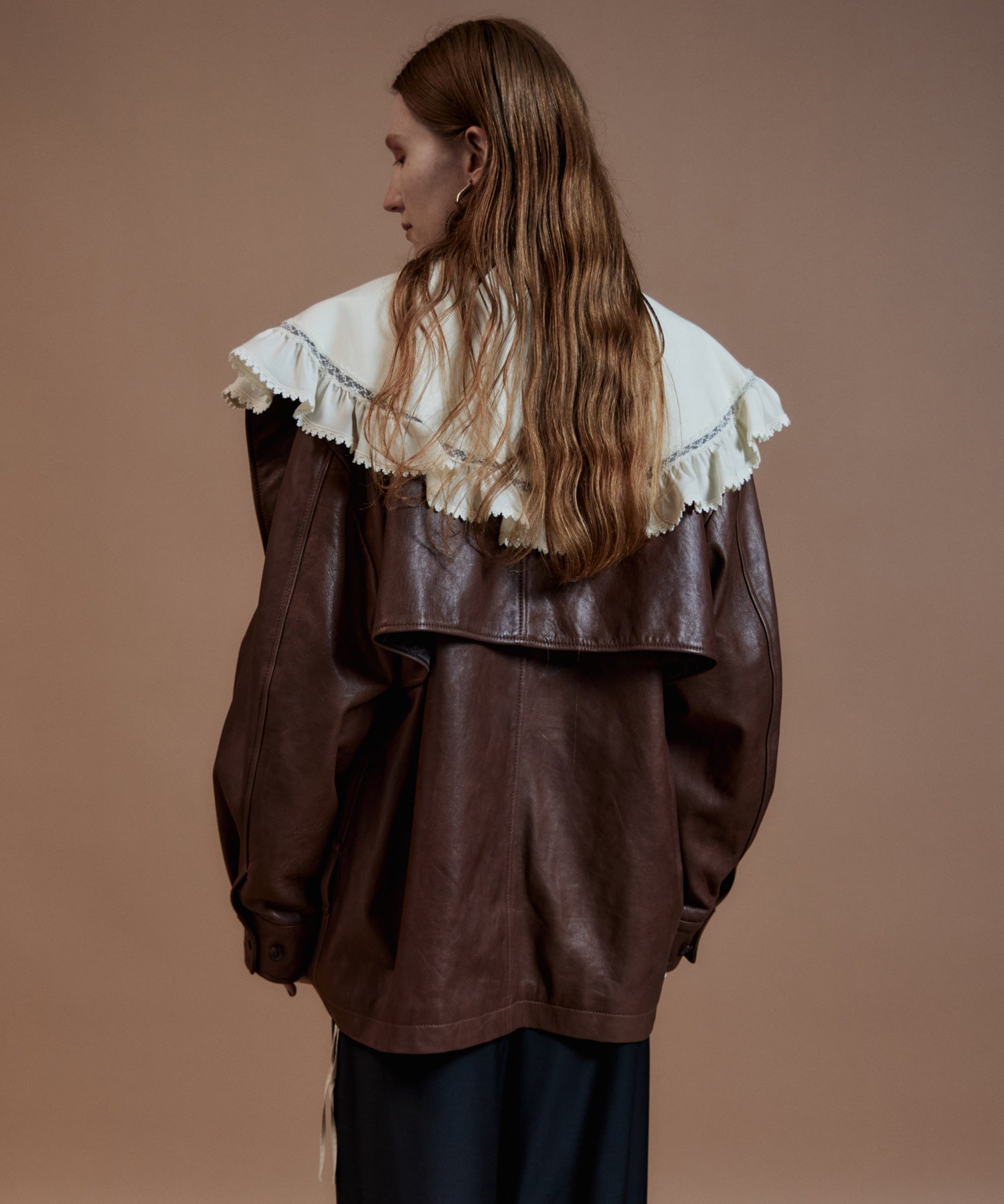 【26AUTUMN PRE-ORDER】Leather Short Trench Coat