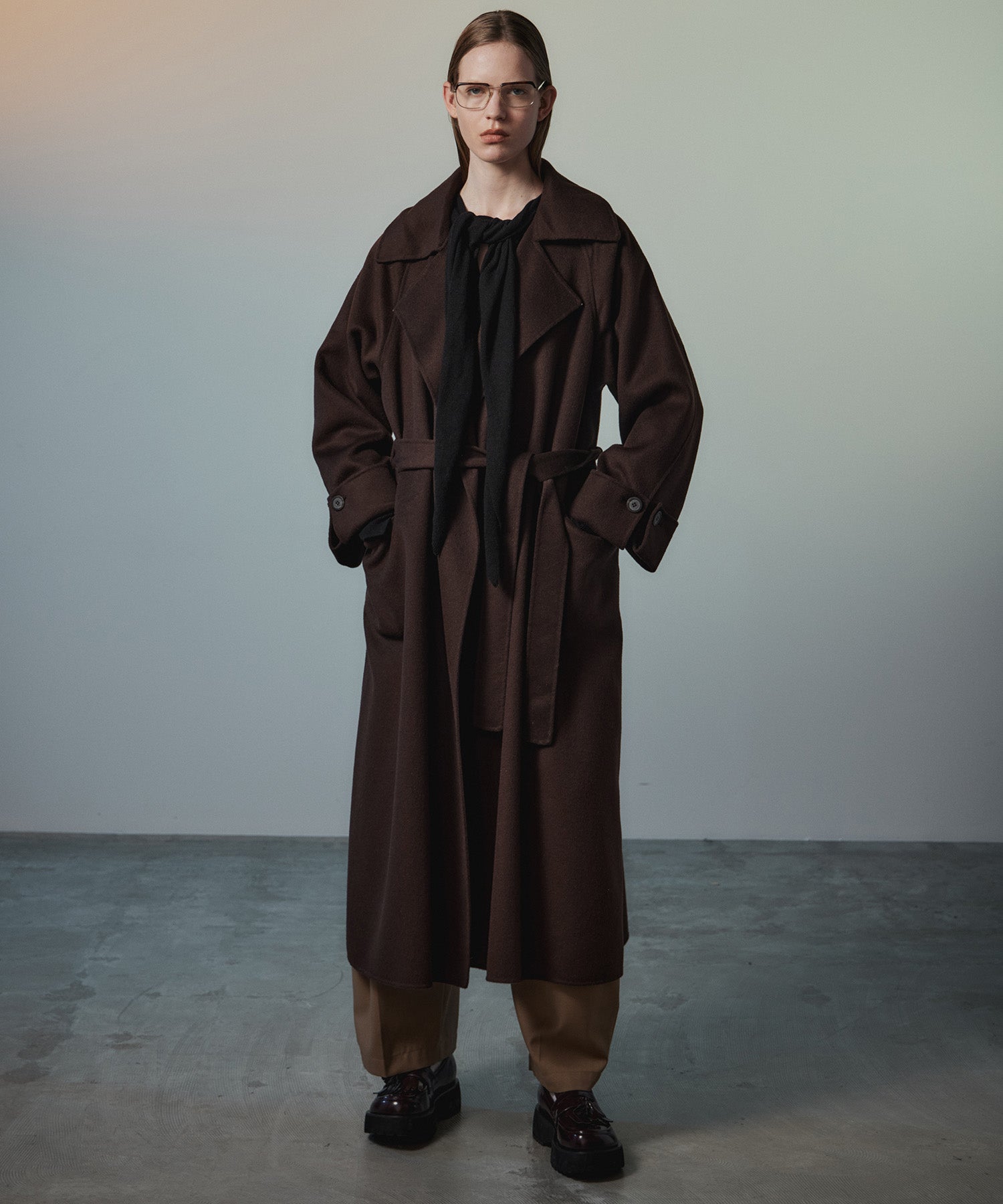 【26AUTUMN PRE-ORDER】Cashmere Blend Double-Face Gown Coat