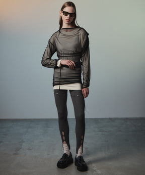 【26AUTUMN PRE-ORDER】Sheer Layered Drape Top