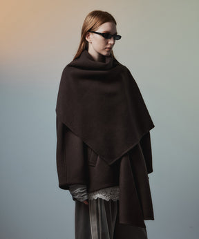 【26AUTUMN PRE-ORDER】2WAY Scarf Middle Coat