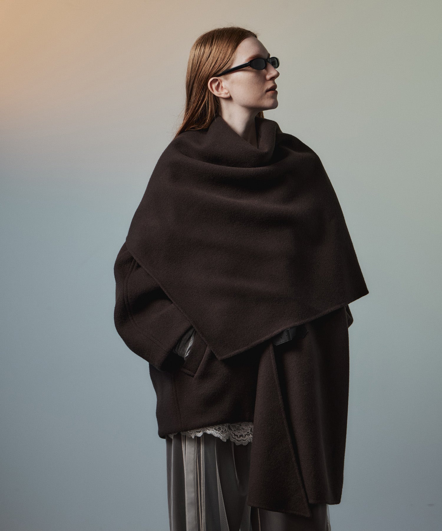 【26AUTUMN PRE-ORDER】2WAY Scarf Middle Coat