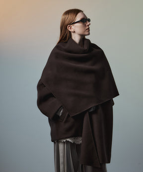 【26AUTUMN PRE-ORDER】2WAY Scarf Middle Coat