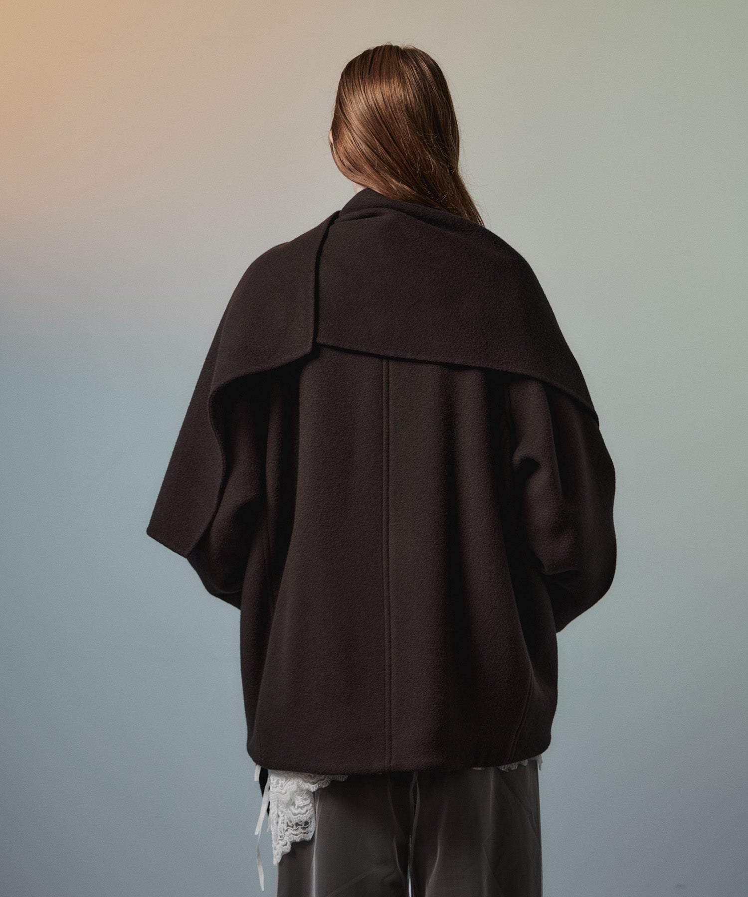 【26AUTUMN PRE-ORDER】2WAY Scarf Middle Coat