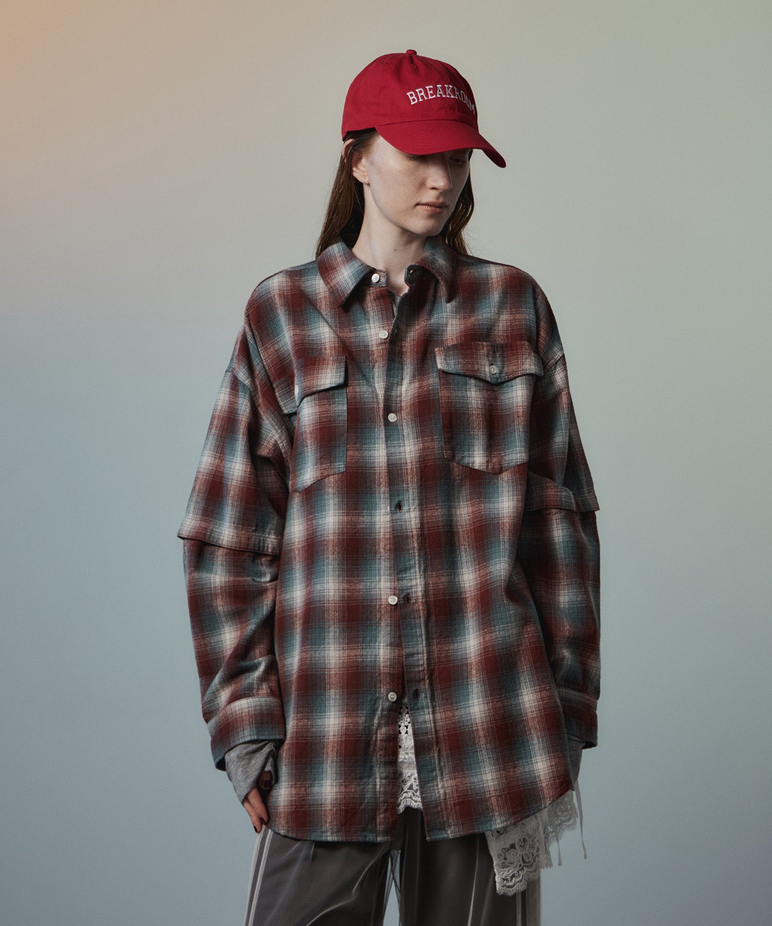 【26AUTUMN PRE-ORDER】2WAY Check Overshirt