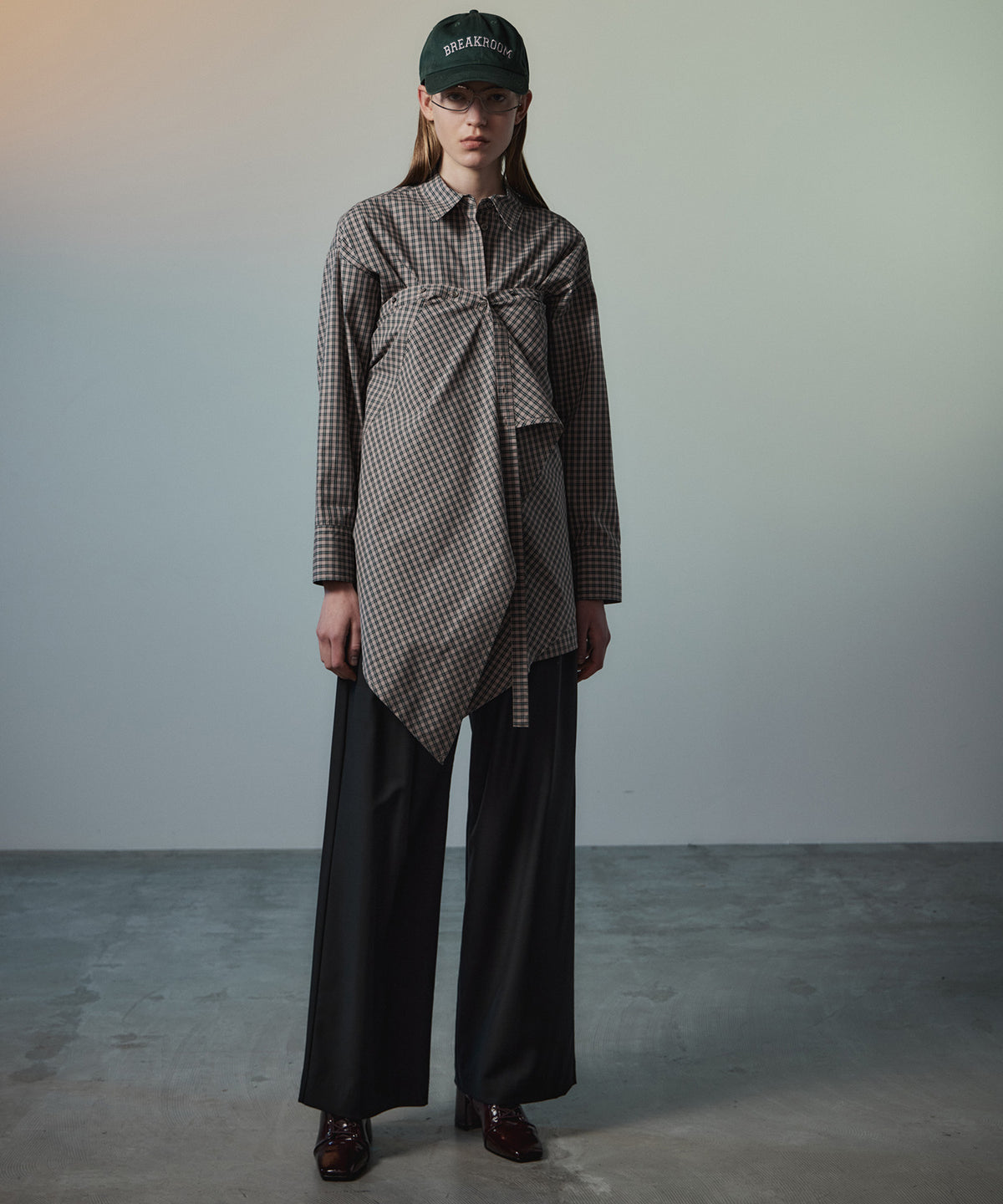 【26AUTUMN PRE-ORDER】Multi-Apron Oversized Check Shirt