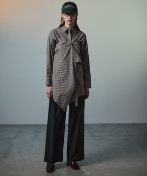 【26AUTUMN PRE-ORDER】Multi-Apron Oversized Check Shirt