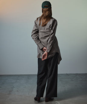【26AUTUMN PRE-ORDER】Multi-Apron Oversized Check Shirt
