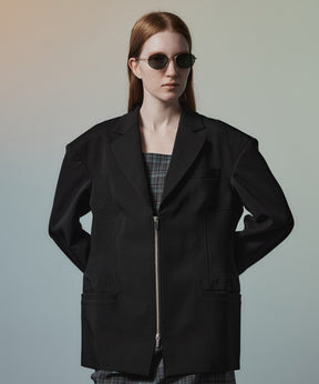 【26AUTUMN PRE-ORDER】Oversized Jacket with Ribbed Waist