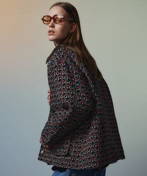 【26AUTUMN PRE-ORDER】Flower Jacquard Utility Jacket