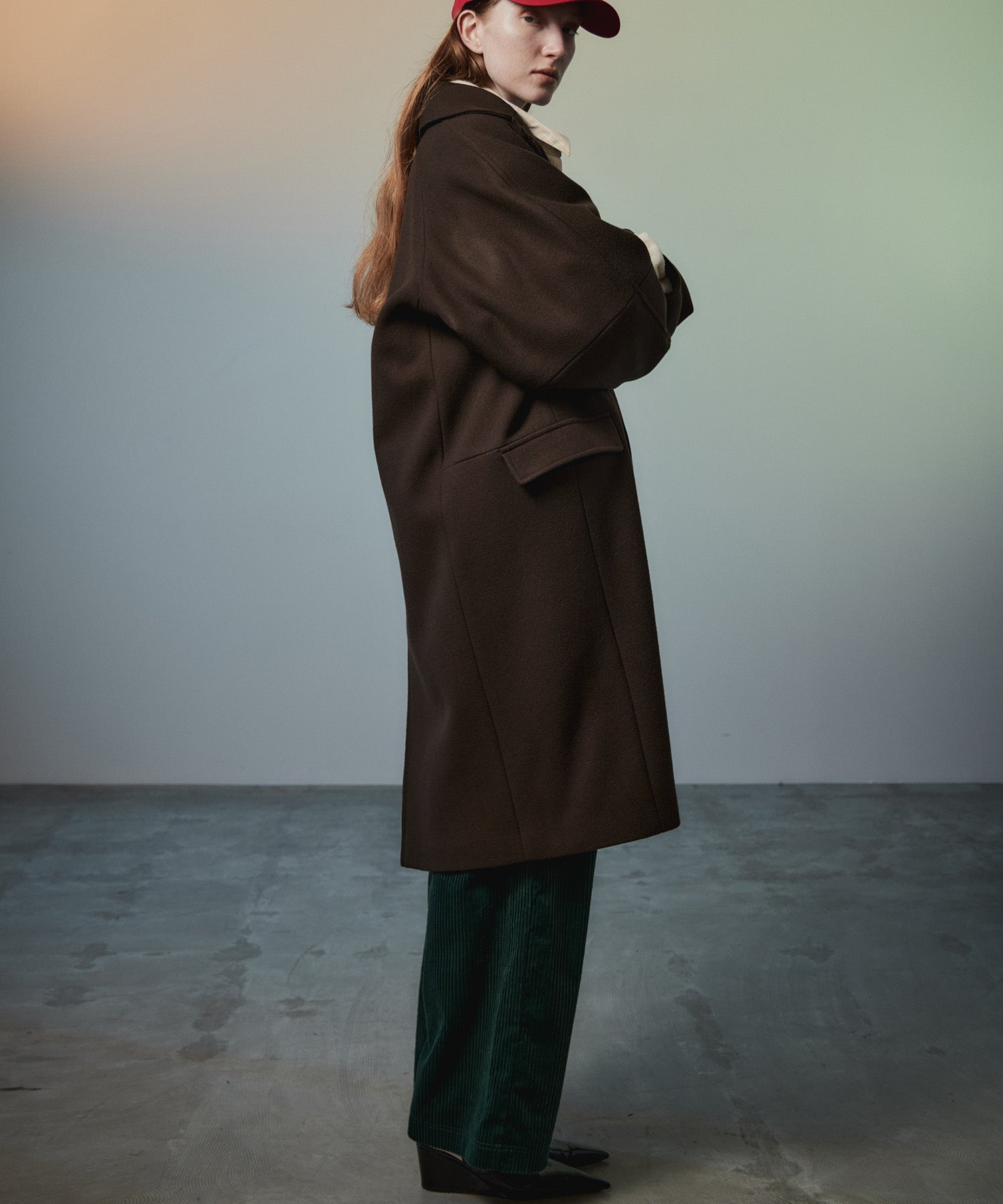 【26AUTUMN PRE-ORDER】Super 140 Balloon Sleeve Wool Long Coat