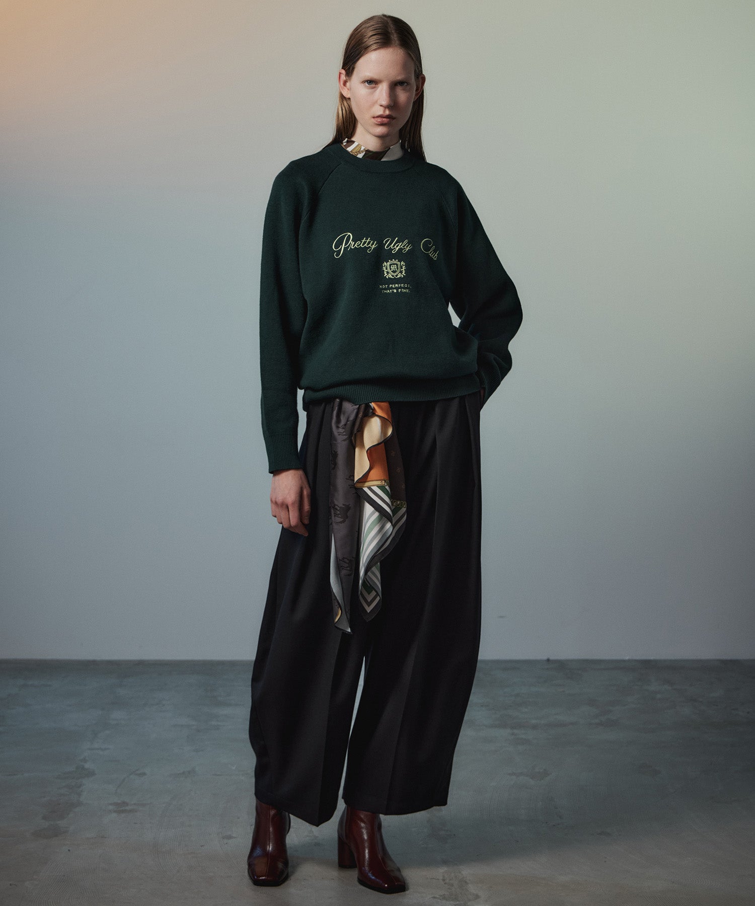 【26AUTUMN PRE-ORDER】Pretty Ugly Club Logo Knit