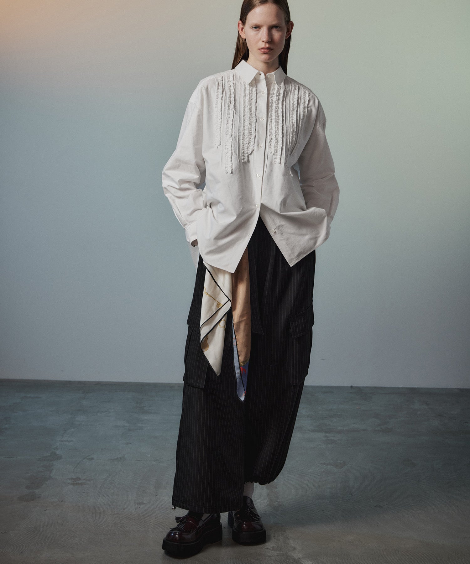 【26AUTUMN PRE-ORDER】Belted Suiting Cargo Pants