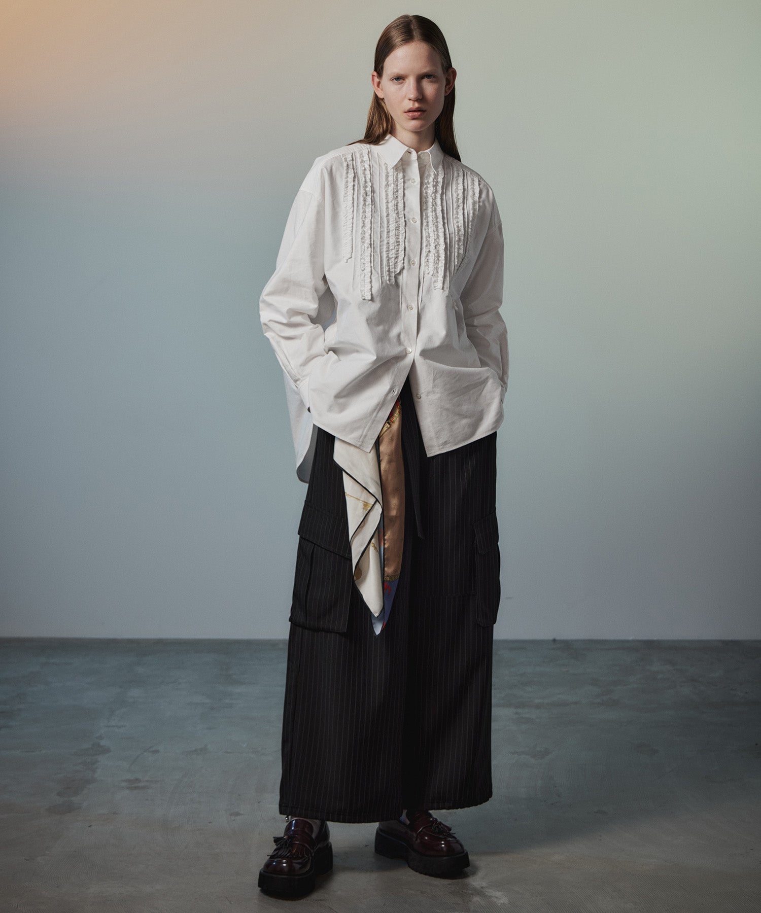 【26AUTUMN PRE-ORDER】Belted Suiting Cargo Pants