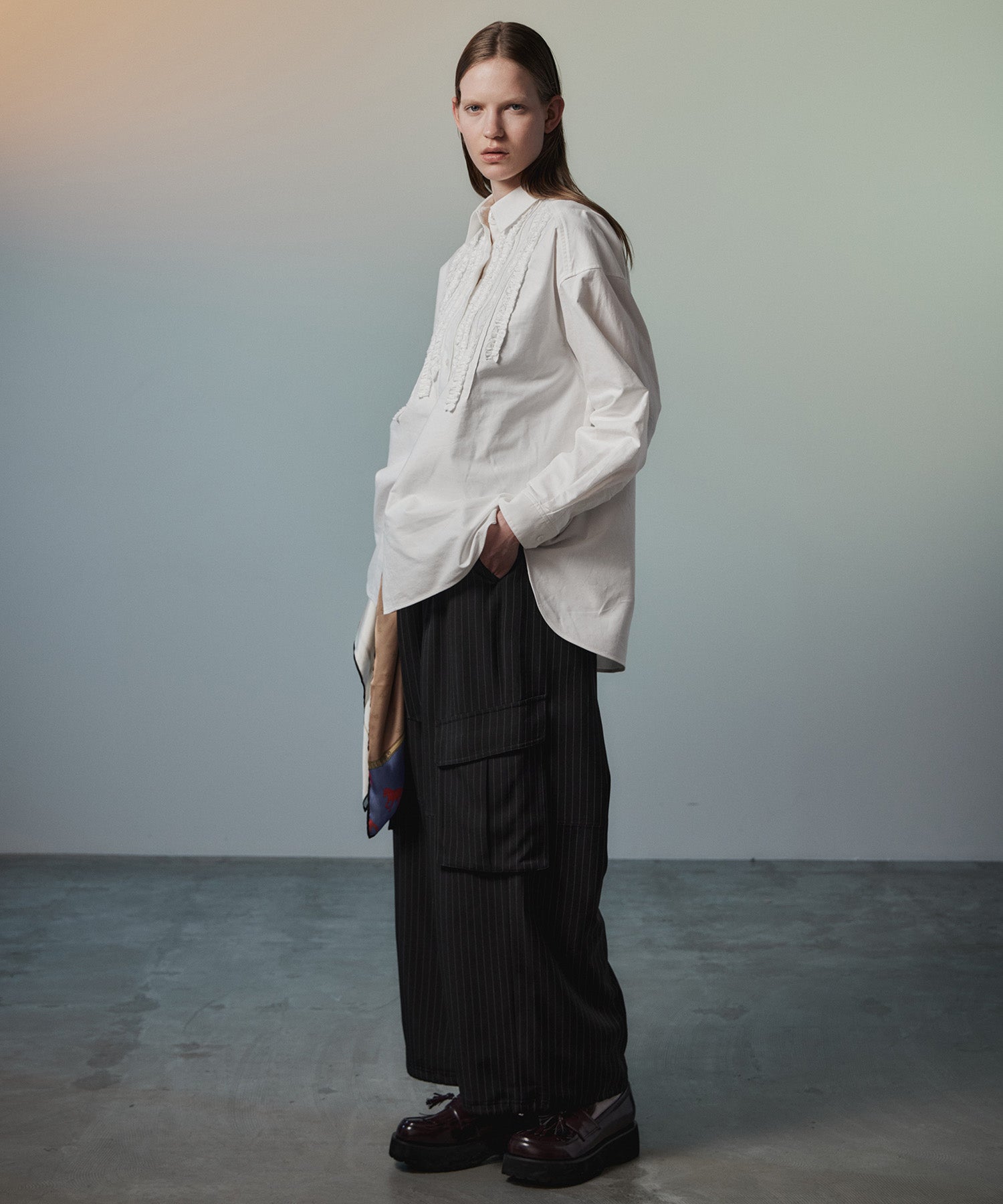 【26AUTUMN PRE-ORDER】Belted Suiting Cargo Pants