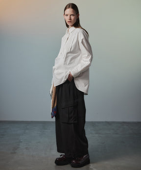 【26AUTUMN PRE-ORDER】Frill Oxford Overshirt