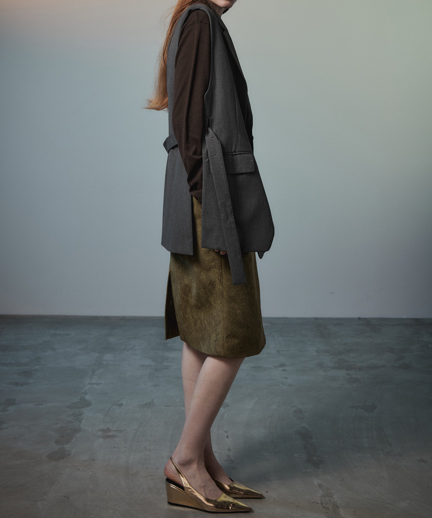 【26AUTUMN PRE-ORDER】Belted Side-Open Vest