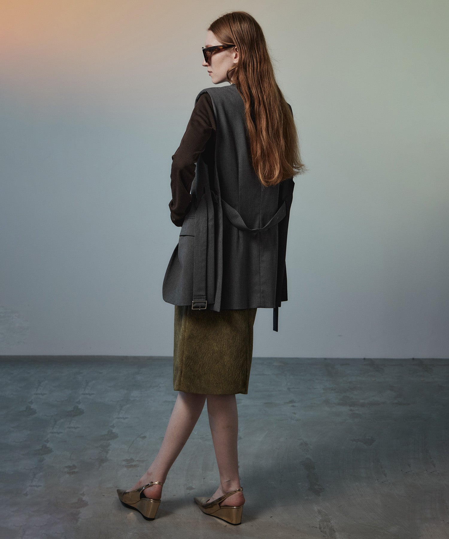 【26AUTUMN PRE-ORDER】Belted Side-Open Vest