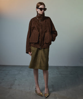 【26AUTUMN PRE-ORDER】Goat Suede Swing Top Blouson