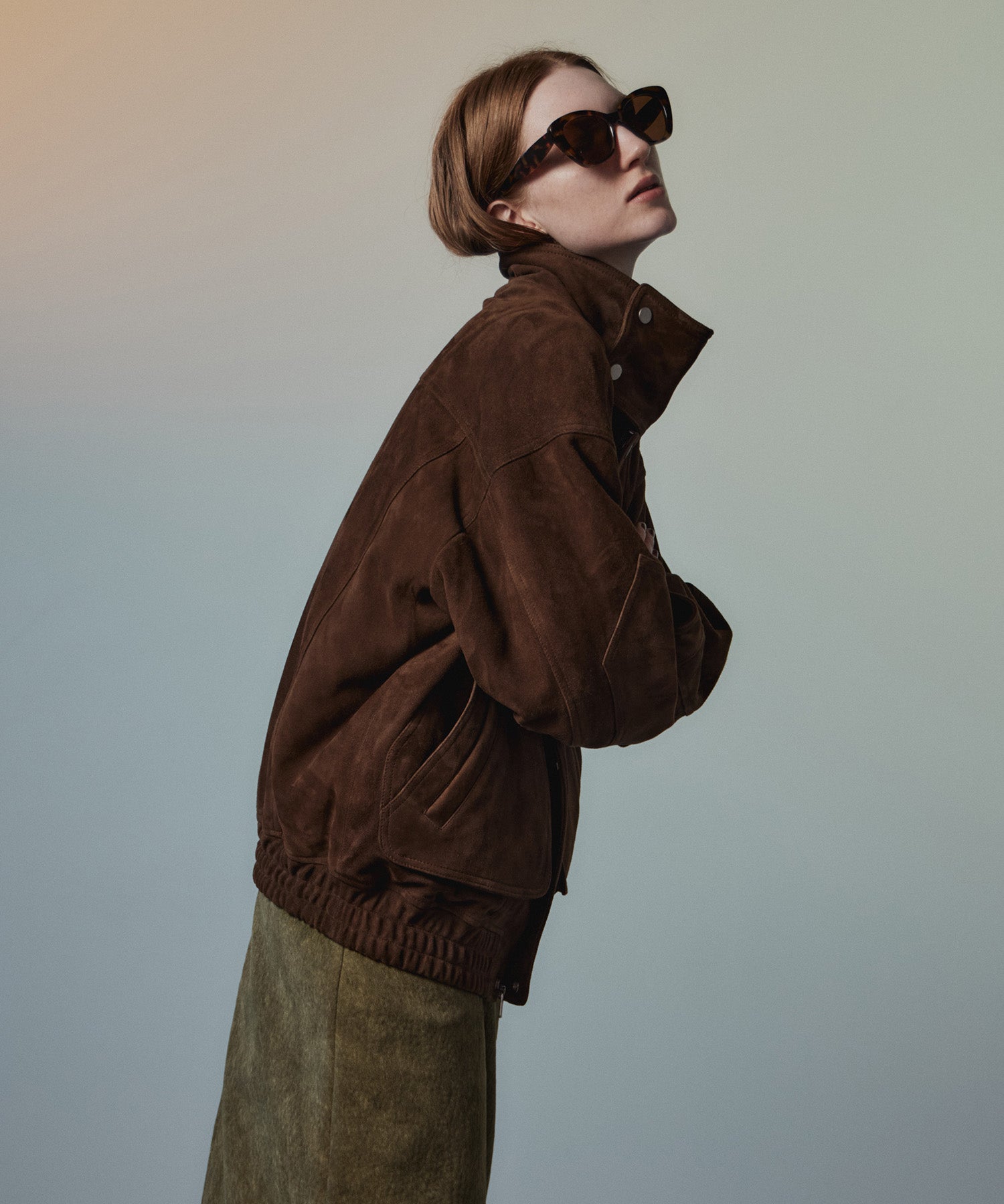 【26AUTUMN PRE-ORDER】Goat Suede Swing Top Blouson
