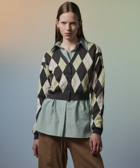 【26AUTUMN PRE-ORDER】Argyle Cardigan