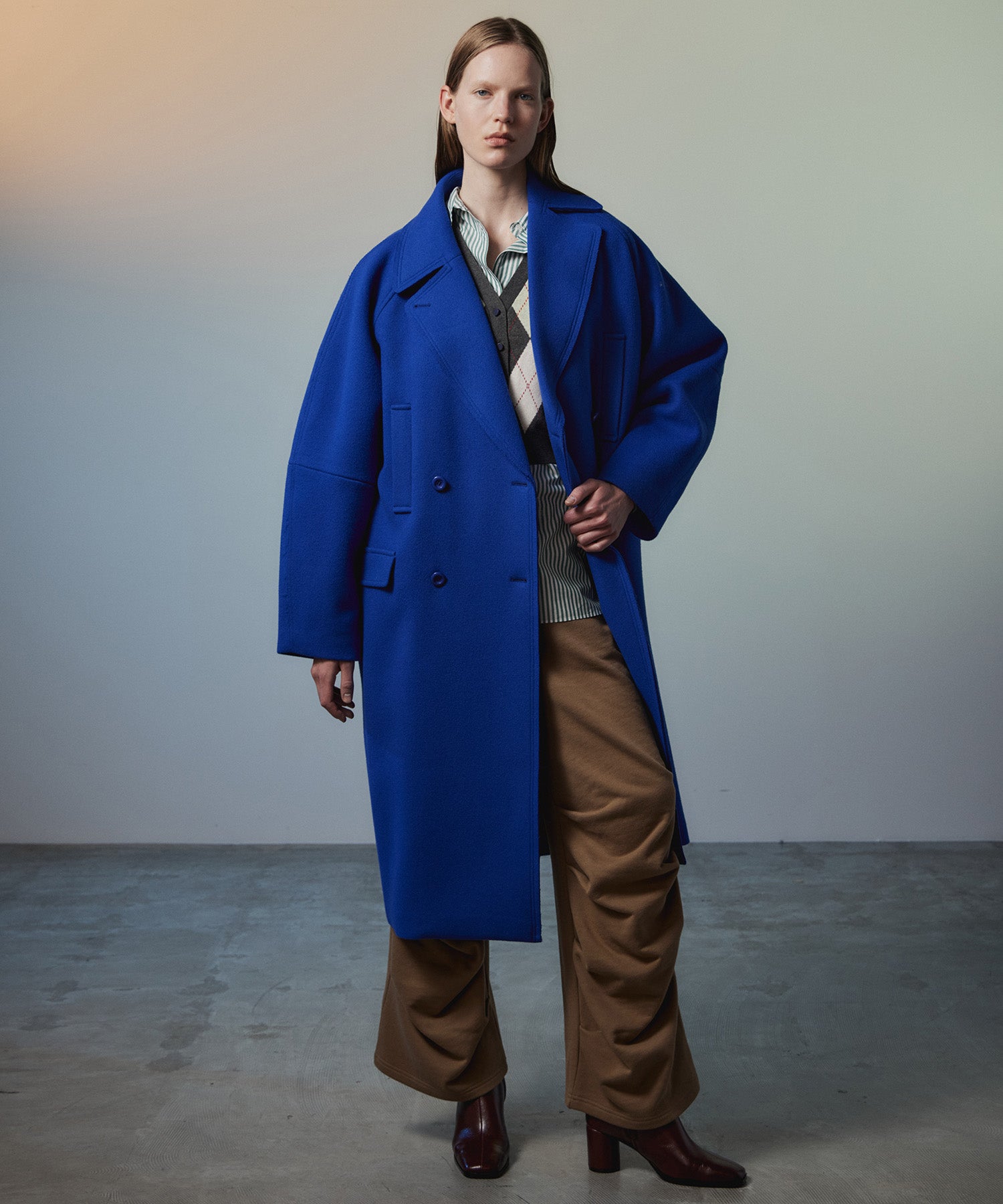 【26AUTUMN PRE-ORDER】Super 140 Balloon Sleeve Wool Long Coat
