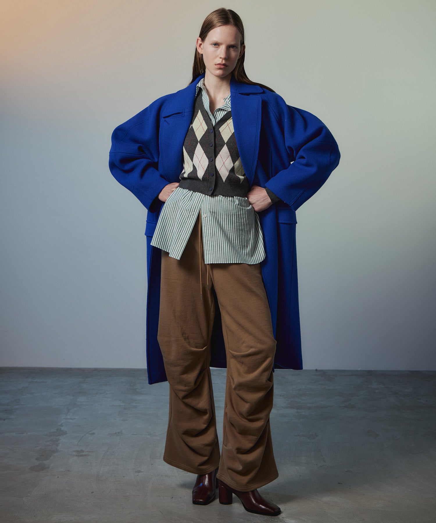 【26AUTUMN PRE-ORDER】Super 140 Balloon Sleeve Wool Long Coat
